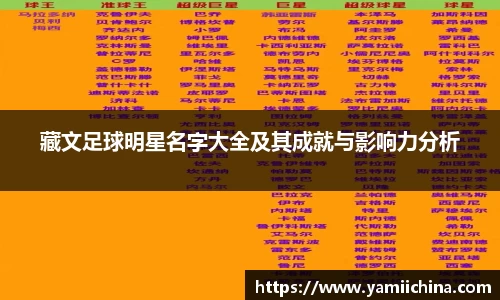 藏文足球明星名字大全及其成就与影响力分析